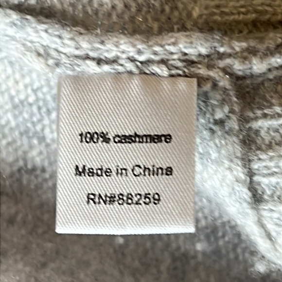 Subtle Luxury 100%Cashmere cocoon Cardigan open front shawl collar blue S/M - Picture 10 of 13